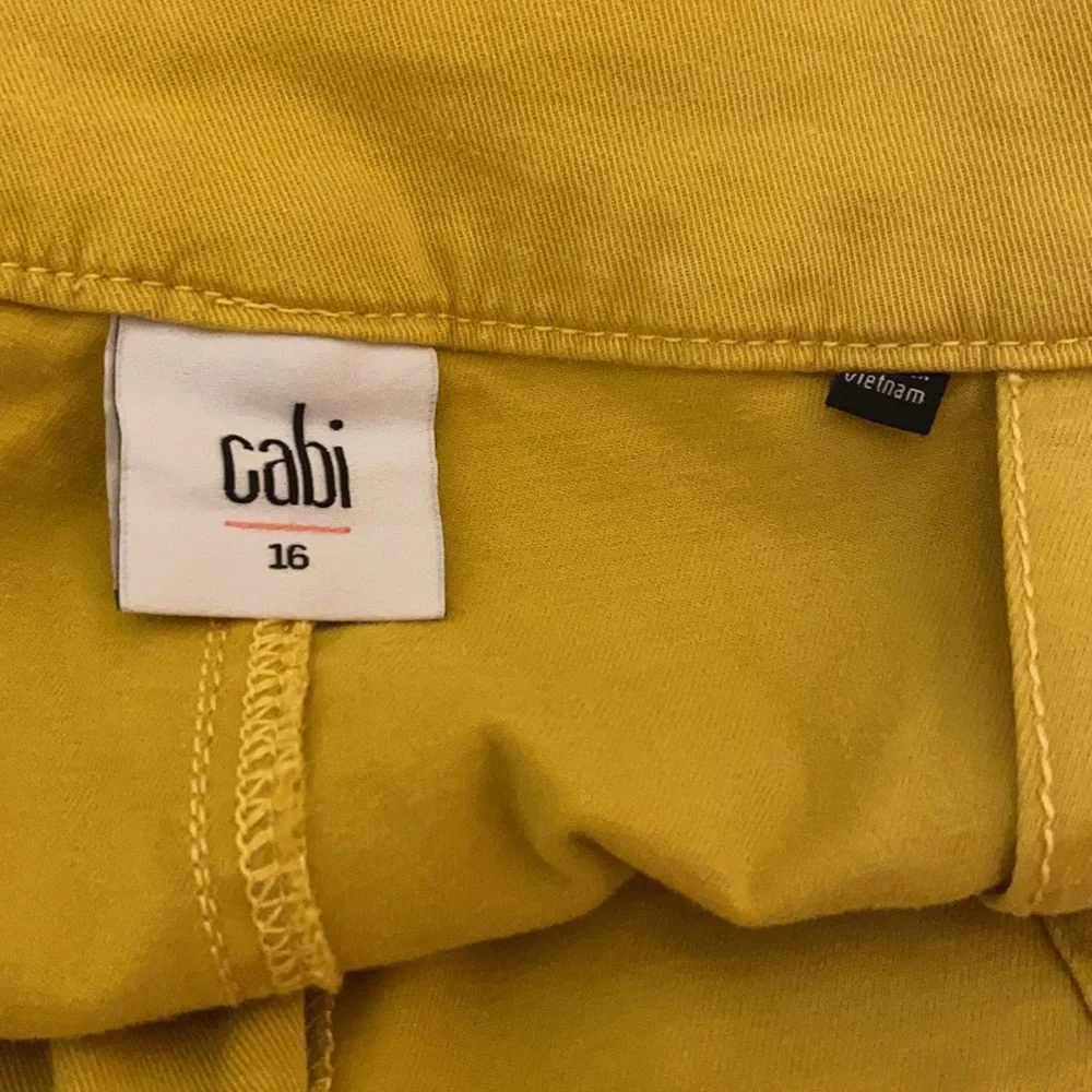 Cabi Utility Trousers Pants 2021 Mustard Yellow Size 16 - Picture 11 of 13